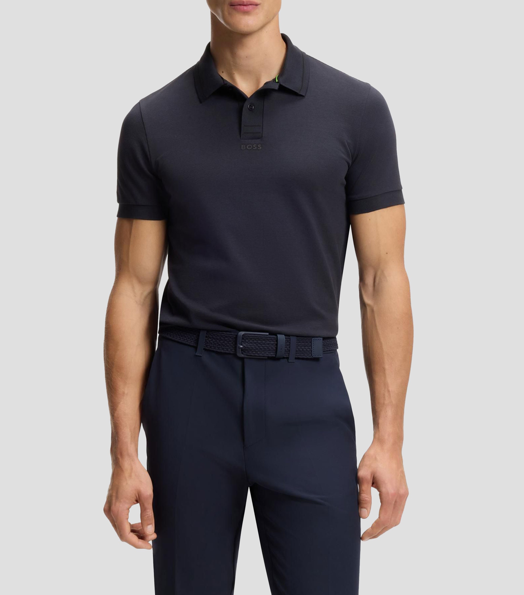 Polo slim fit de piqué de algodón Hombre